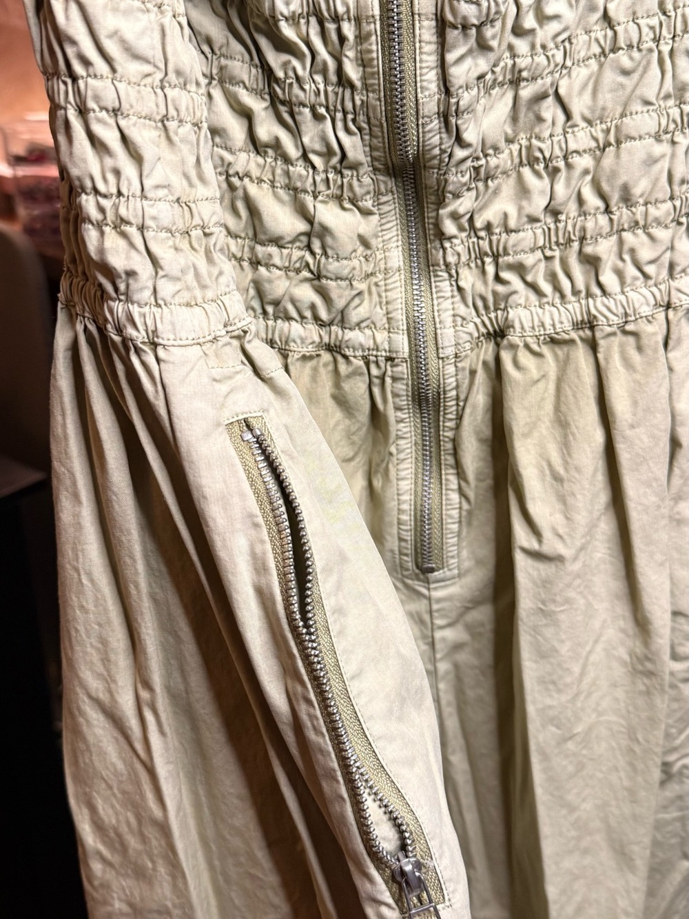 Anthropologie smocked wide leg jumpsuit - Picture 6 of 9